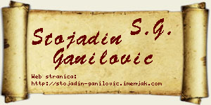 Stojadin Ganilović vizit kartica